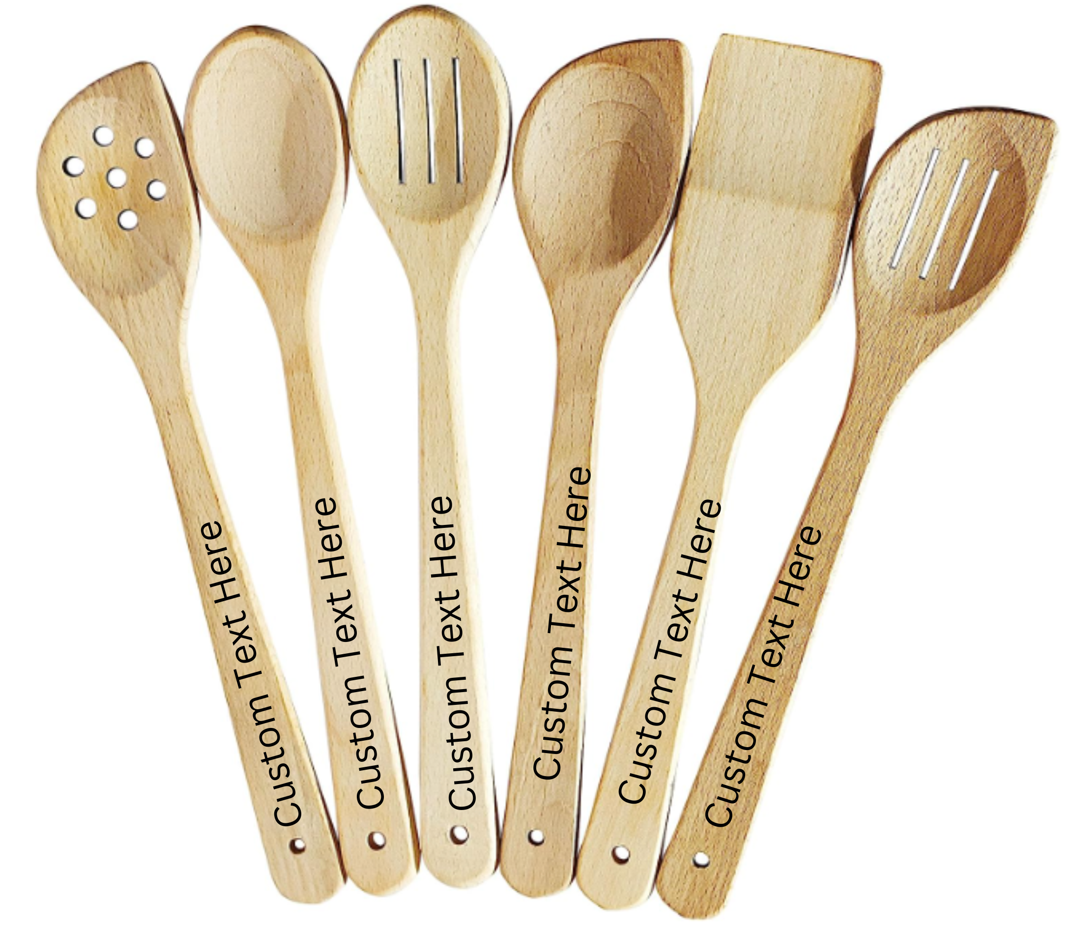 Personalized Wooden Cooking Set 6pcs Engraved